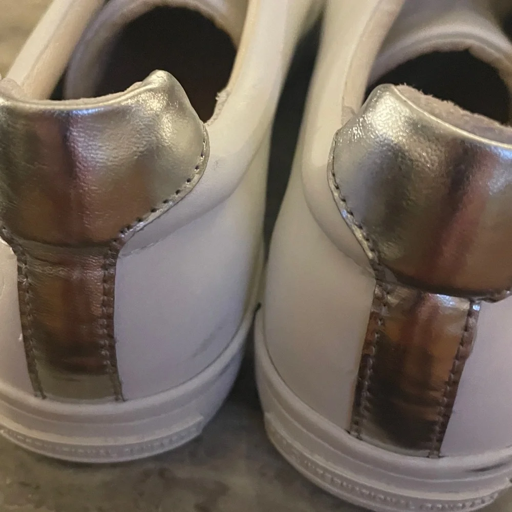 INC Lola Sneakers in the classic White and Silver colorway. Size 10. NWOT